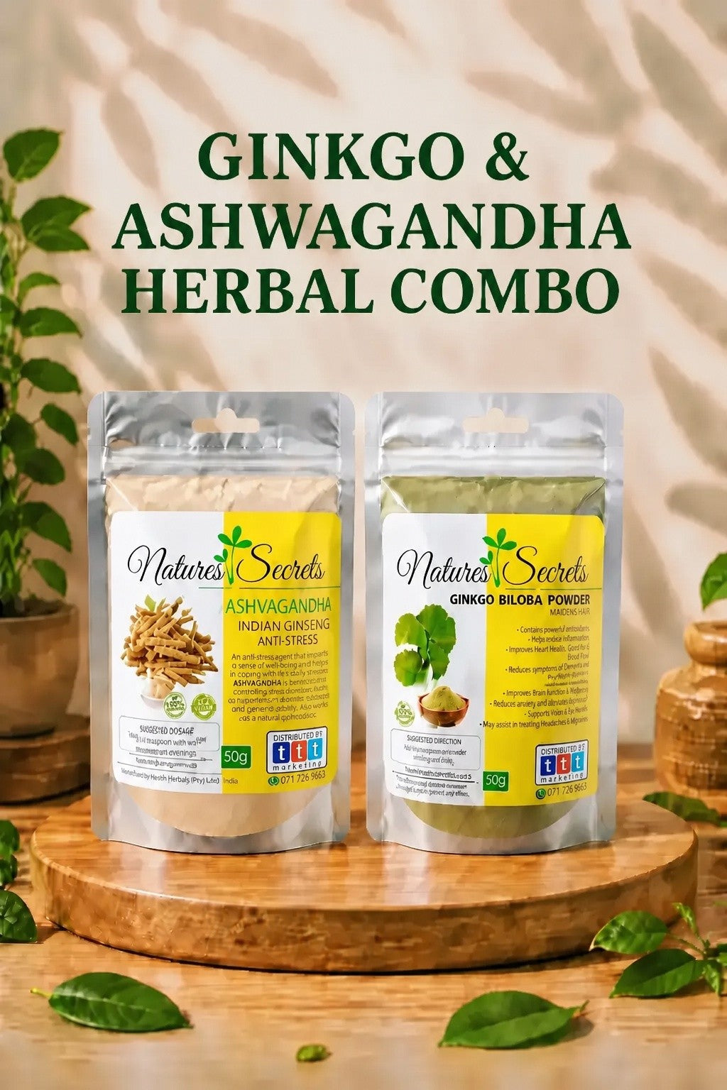 Ginkgo & Ashwagandha Herbal Combo